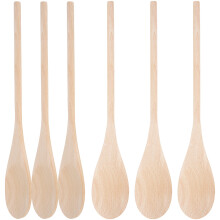 Conjunto de colheres de madeira de 11,8 polegadas (30 cm), 6 peças.