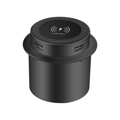 Donemore 3-i-1 USB-sengeskab med trådløs oplader 1