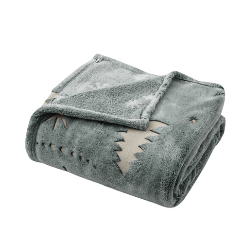 Couverture lumineuse chaude de Noël grise XL