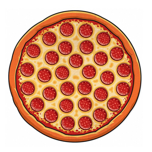 Couverture à pizza ronde en flanelle 122 cm