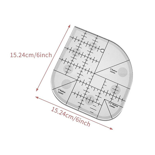 Donemore gebogen hoeksnijder quiltliniaal plastic1 stuk 2