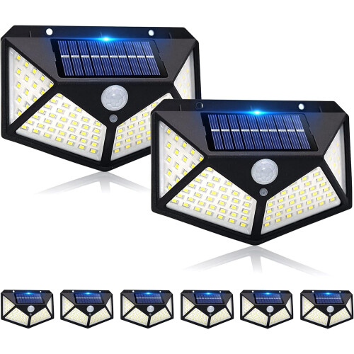 Solcellslampor för utomhusbruk IP65 Vattentäta 100-LED rörelsesensor