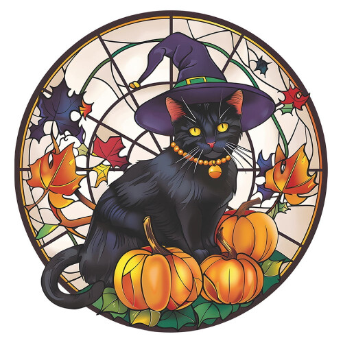 Halloween vinduesklæber til glasdøre, hvalpegræskar 1
