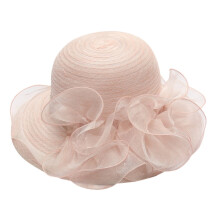 Chapeau bibi beige pour femme, idéal pour un mariage ou une fête