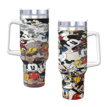 Gobelet isotherme Mickey Mouse en acier inoxydable de 1,2 L avec poignée et