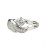 Anello da donna Yuehao con piuma cava e zirconi, in argento. 1