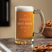Mug à bière personnalisé pour témoin, 473 ml (16 oz).
