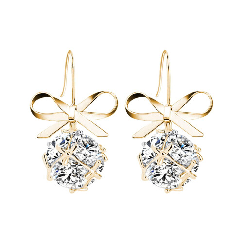 Orecchini pendenti con strass per donna, lunghi