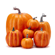 Tacar Maisiúcháin Pumpkin Cúr Bréige 7 bpíosa