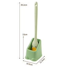 Fankiway toilet brush with long handle and soft bristles