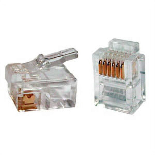 PR6602X Modularstecker, 6P6C Rundstandard, 25 Stück