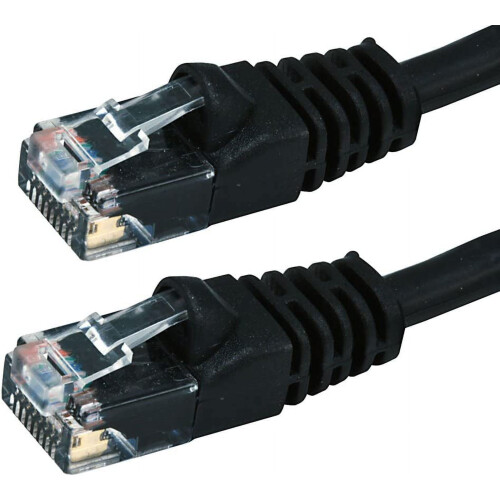 Ethernetový patch kábel Cat6UTP čierny 0,5 m