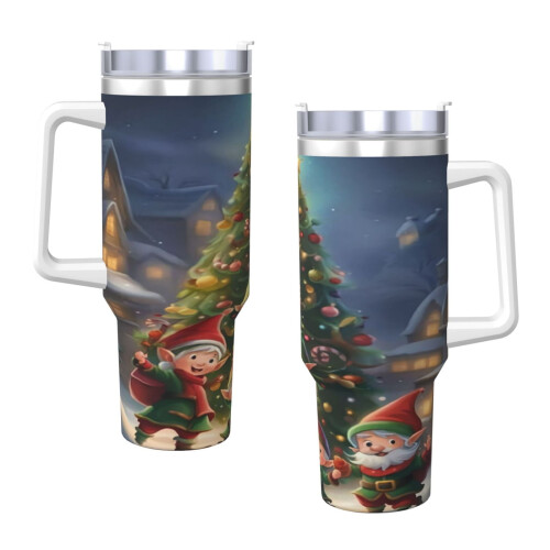 120 cl rustfritt stålglass med håndtak og sugerør 2