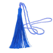 Lange Boho-Halskette für Damen mit Kristallquaste