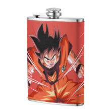 Dragon Ball Z rostfritt stålflaska 8oz PU-läder