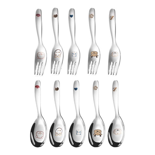 Cuillère repas à manche court en acier inoxydable (1 pièce) 2