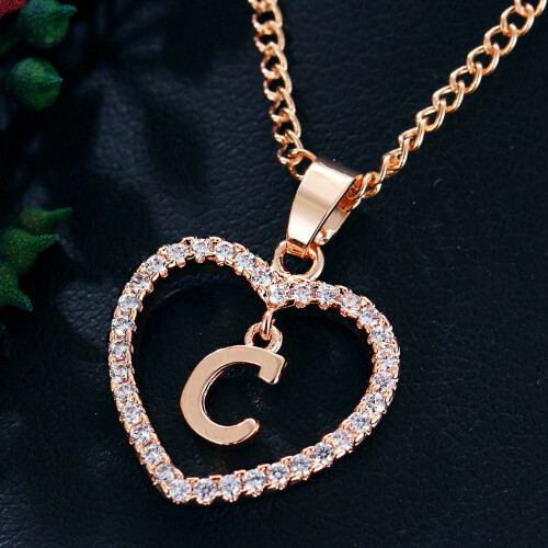 Initiaalketting voor dames met AZ-letterhanger.