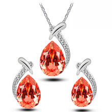 Yuehao damesketting met waterdruppelhanger in oranje