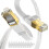 Cat8 Ethernet-kabel hvit 15 m 40 Gbps skjermet solid kjerne 1