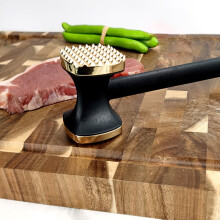 Martillo ablandador de carne de aleación de zinc de doble cara, 1 unidad
