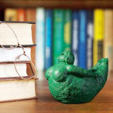 Sculpture abstraite de femme yogi, ornement de bureau