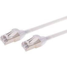 Ethernetový patch kábel Cat6A biely, 4,6 m