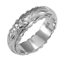 Silver Flower Ring for Women Alloy Wedding Jewelry