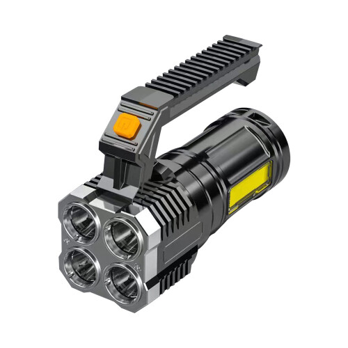 USB Rechargeable LED Flashlight with Sidelight 4X Zoom 1
