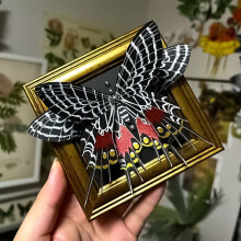 Samolepka na ledničku s motýlem, 3D umělá, 12 ks
