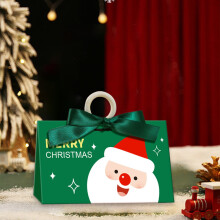 Boîtes cadeaux de Noël avec poignées vertes (12 pièces)