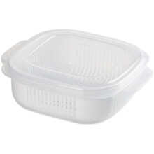 Bento box con foro di drenaggio, adatta al microonde, 1 pezzo