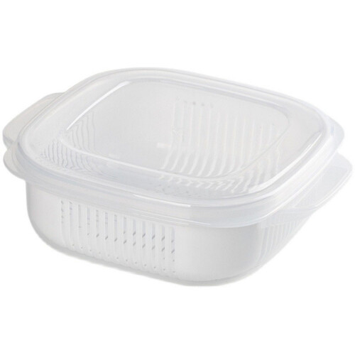 Bento box con foro di drenaggio, adatta al microonde, 1 pezzo