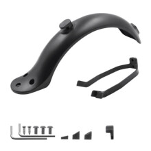 For M365 /M365 Pro Rear Mudguard Kit Scooter Accessories:Mud Guard, Support Bracket, Screws, and Rubber Stopper B