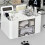 Pen Organizer with 2 Drawers and 5 Compartments White 6