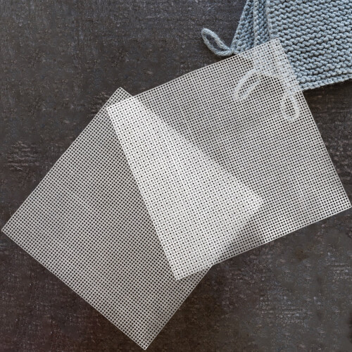 Stickset, transparente Netzleinwand, 5 Stück, weiß 2