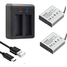 Actionkamerabatteri 1350 mAh 2-pakning for AKASO Brave4V50X