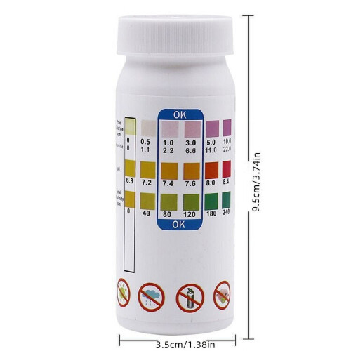 Fankiway Swimming Pool Test Strips 50 pcs pH Alkalinity 2