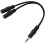 Stereokabel 3,5 mm stik til dobbelt jackstik 6 tommer sort 1