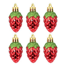 Vigorbear Weihnachts-Erdbeer-Ornament-Set, 6-teilig