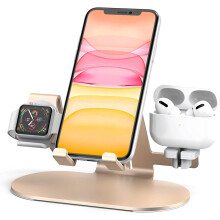 Aluminium 3-i-1 Laddningsställ för Apple Watch iPad AirPods