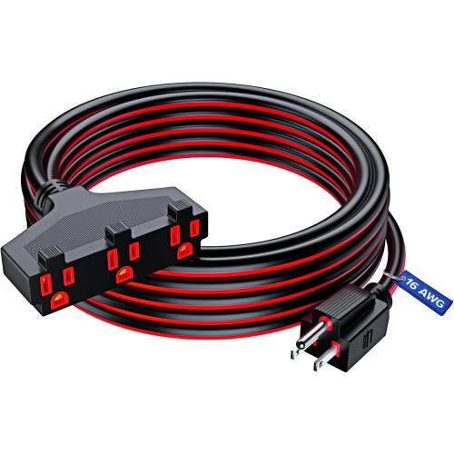 Εξωτερικό καλώδιο επέκτασης 25ft16Gauge3Prunches