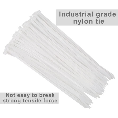 Fascette per cavi in nylon trasparente, 200 mm, 1000 pezzi