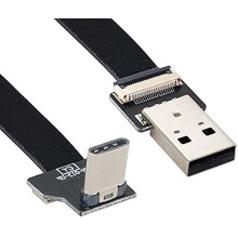 Plochý kabel USB 2.0 A-C-samec, 100 cm