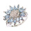 Women's 925 Sterling Silver Ring with White Sapphire and 2