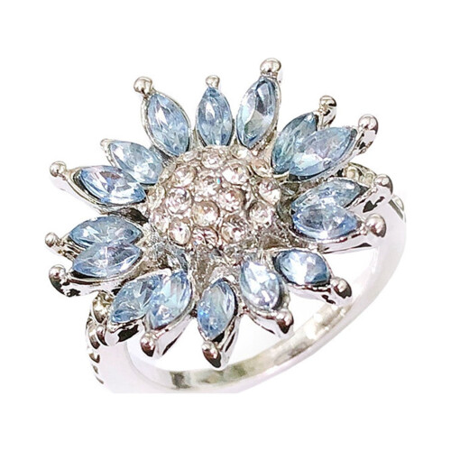 Women's 925 Sterling Silver Ring with White Sapphire and 1