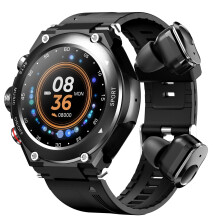 Ceas inteligent cu căști wireless, tracker de fitness 2 în 1
