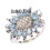 Women's 925 Sterling Silver Ring with White Sapphire and 5