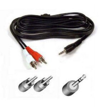 Câble d'extension audio/vidéo RCA vers 3,5 mm noir