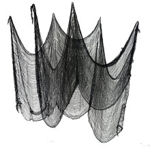 Tapisserie en gaze noire Honeeladyy Halloween 29,9 x 78 pouces
