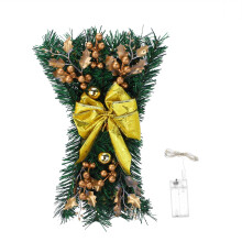 Draadloze LED-kerstkrans met verlichting voor trapdecoratie